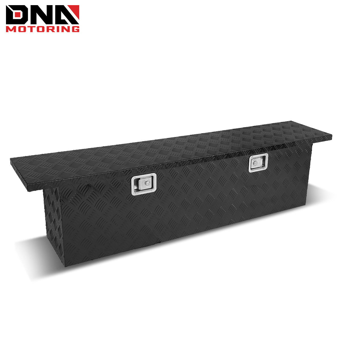 DNA Motoring Aluminum Pickup Truck Bed Trailer Key Lock Storage Tool Box