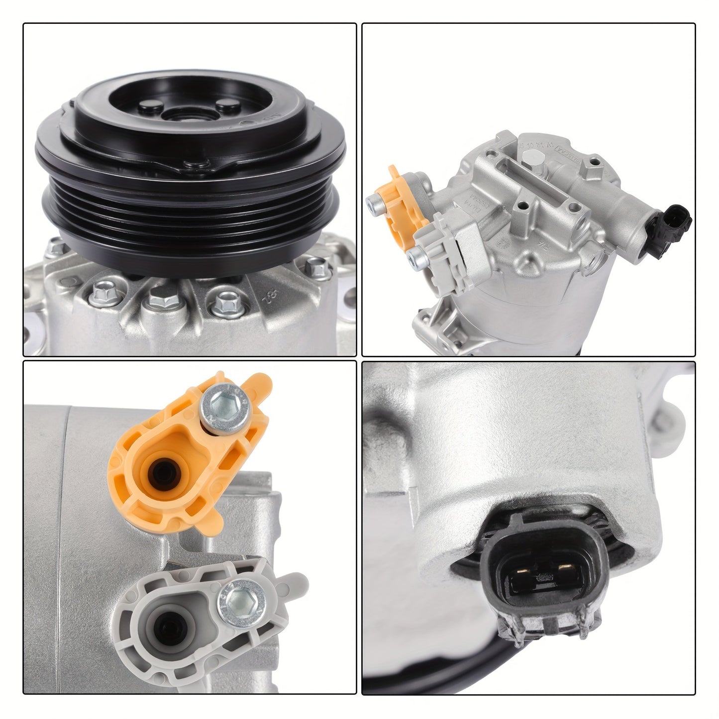 Air Conditioner Compressor With Clutch For Ford Escape 2013-2016 Lincoln MKC 2015-2016 L4 2.0 L 77.77oz VS16 Style