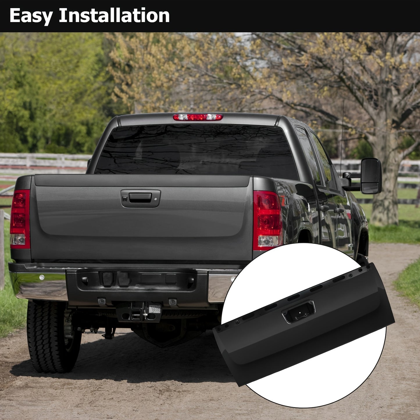 For Chevrolet For Silverado 1500 Tailgate With 2008-2013, For GMC For Sierra 1500 Tailgate With 2009-2013, W/Locking Tailgate And Tailgate Assist, Truck Tailgate Replacement 20885079 GM1900125