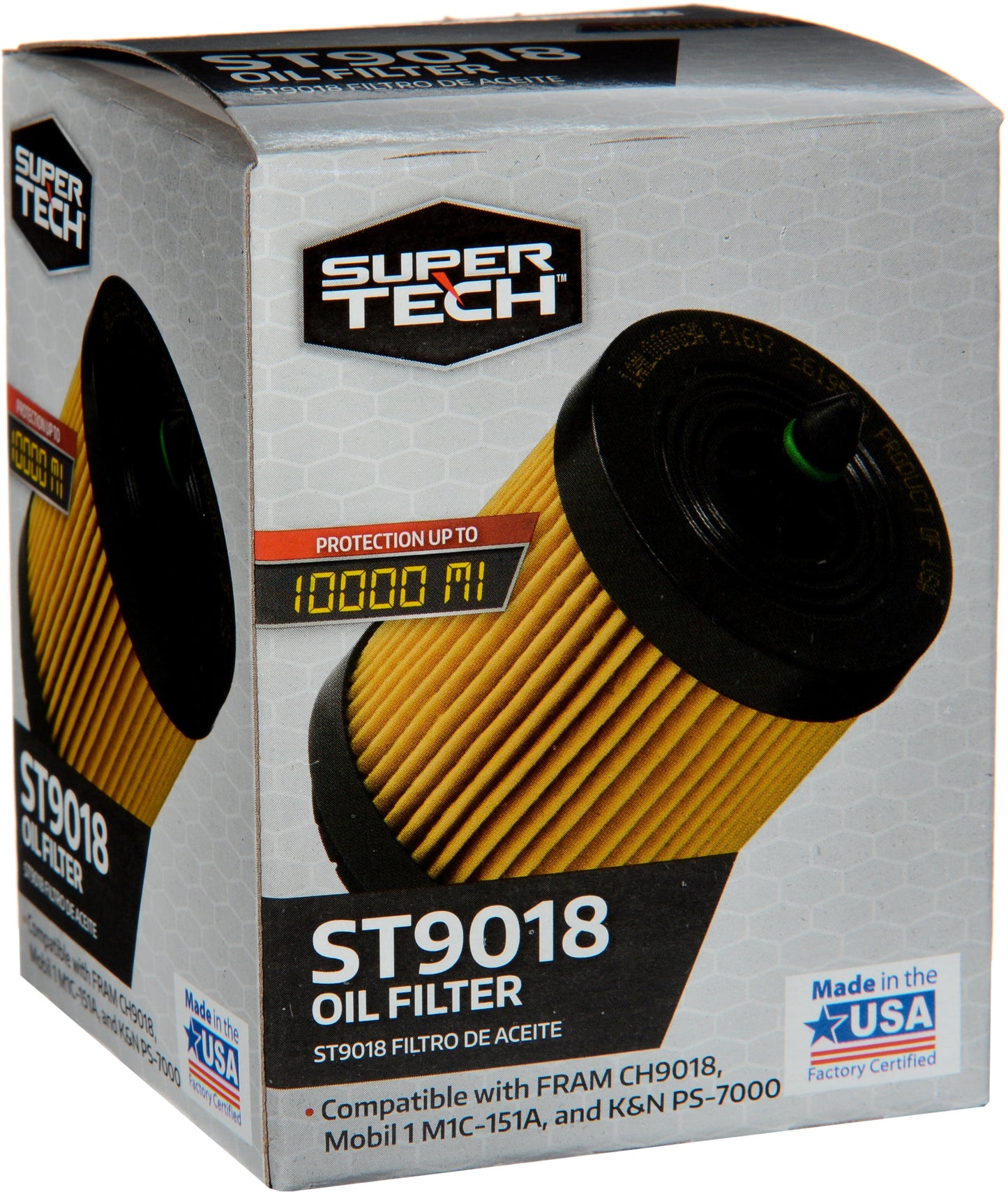 (3 Pack) Oil Filter, ST9018, 10K Mile Engine Oil Filter for Chevrolet Vehicles