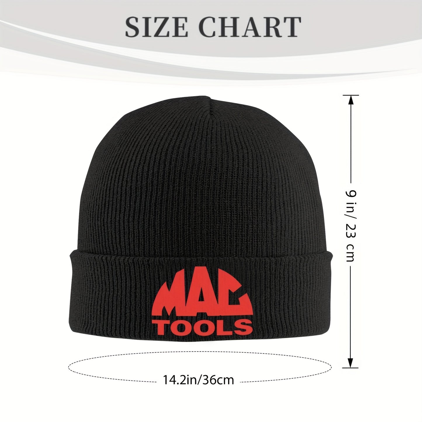 MAC Tools Knit Beanie - Funky Style, Windproof & Warm for Skiing and Autumn Sports