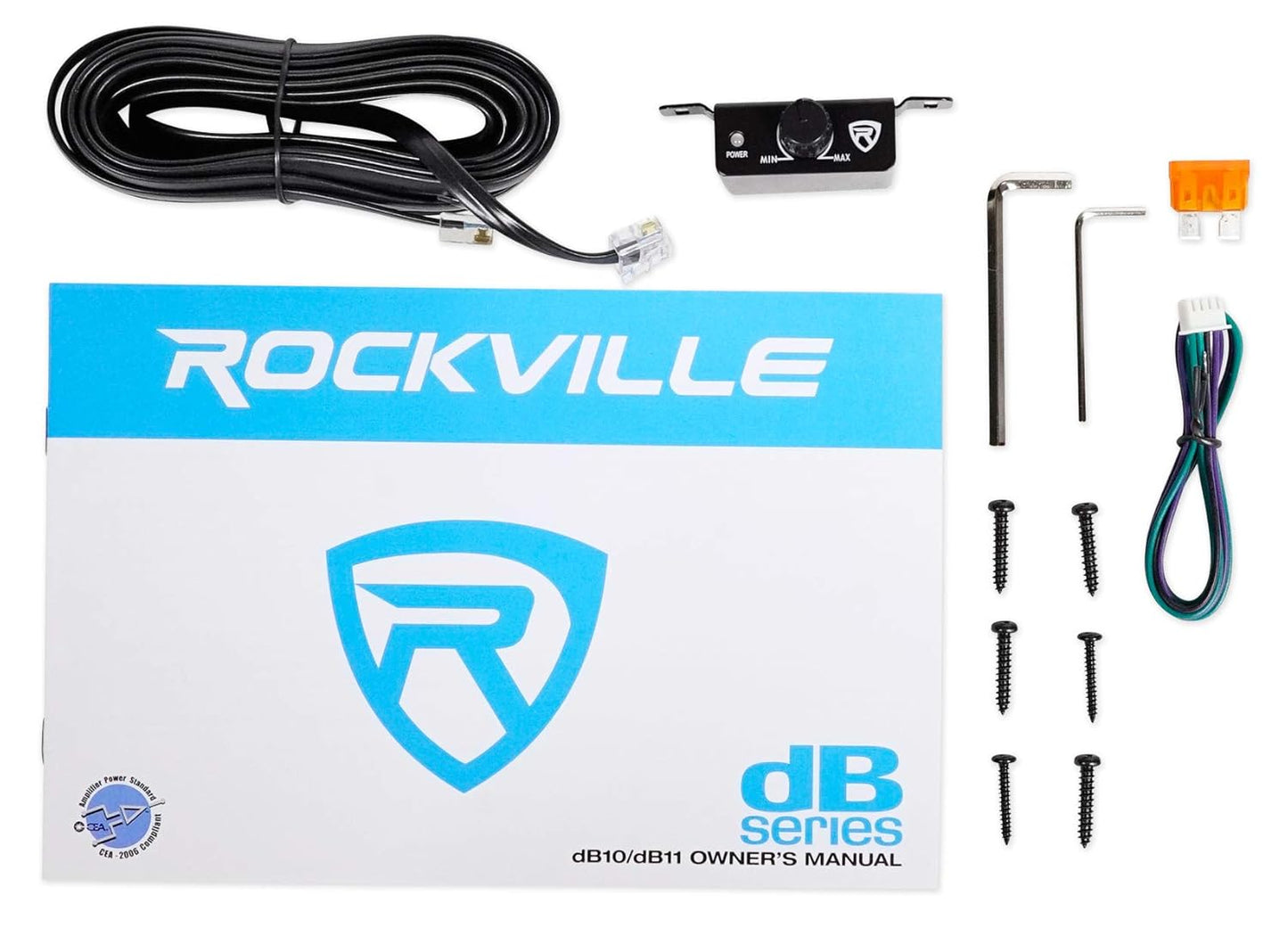 Db11 1400W Mono 2-Ohm Car Amplifier, High-Speed MOSFET, Adjustable 12Db Crossover, LED, Remote Sub Control, Perfect for Car Audio and Subs
