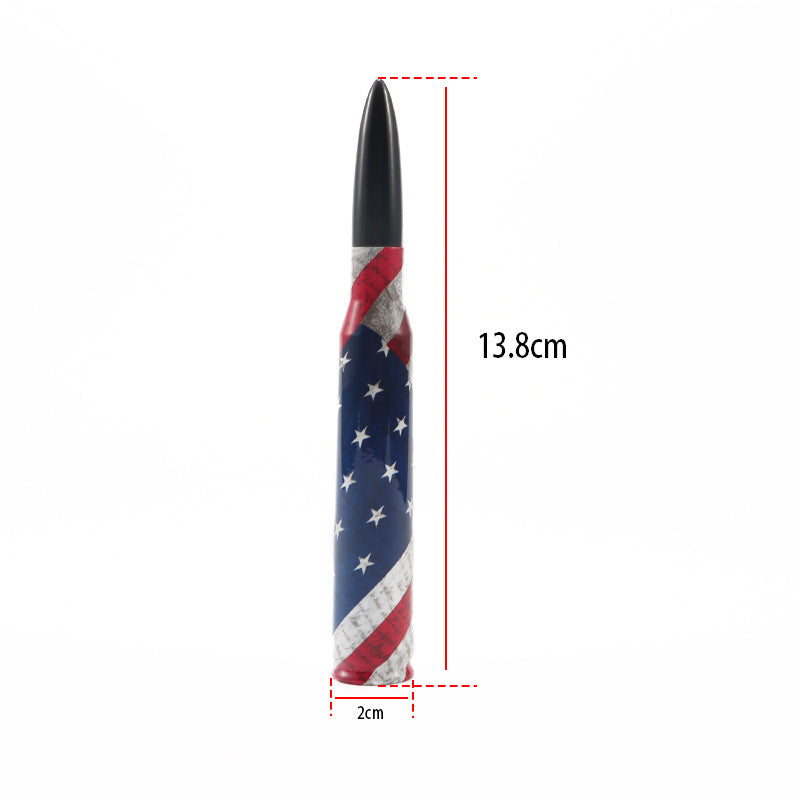 Camouflage Flag Bullet Car Modified General Antenna