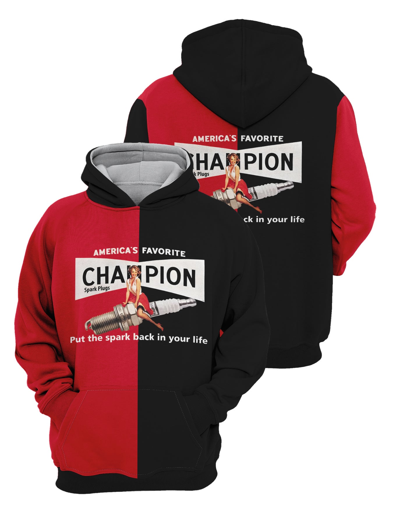Men's Graphic Hoodie - Long Sleeve Active Sweatshirt with Kangaroo Pocket for Outdoor, Comfortable and Stylish Wear