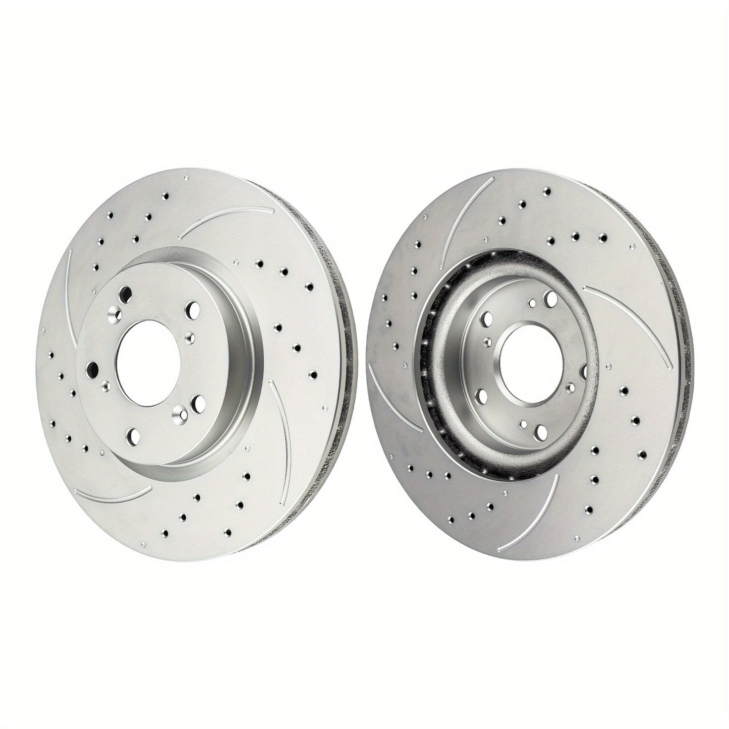 31381+D829 Front Drilled and Slotted Disc Brake Rotor and Ceramic Brake Pad Set Kit For Civic 2006-2011, RSX 2002-2006, brake pads and rotors kit, 6pcs