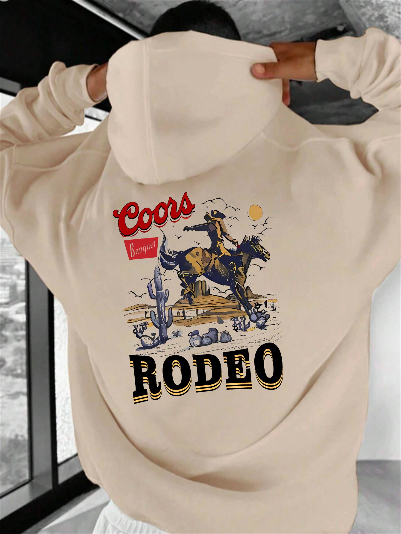 Cozy RODEO Hoodie - Fashion Hoodies for Men, Long Sleeve, Trendy, Casual, Versatile, Autumn Winter Essential, Soft and Warm Sweatshirt for Outdoor Activities