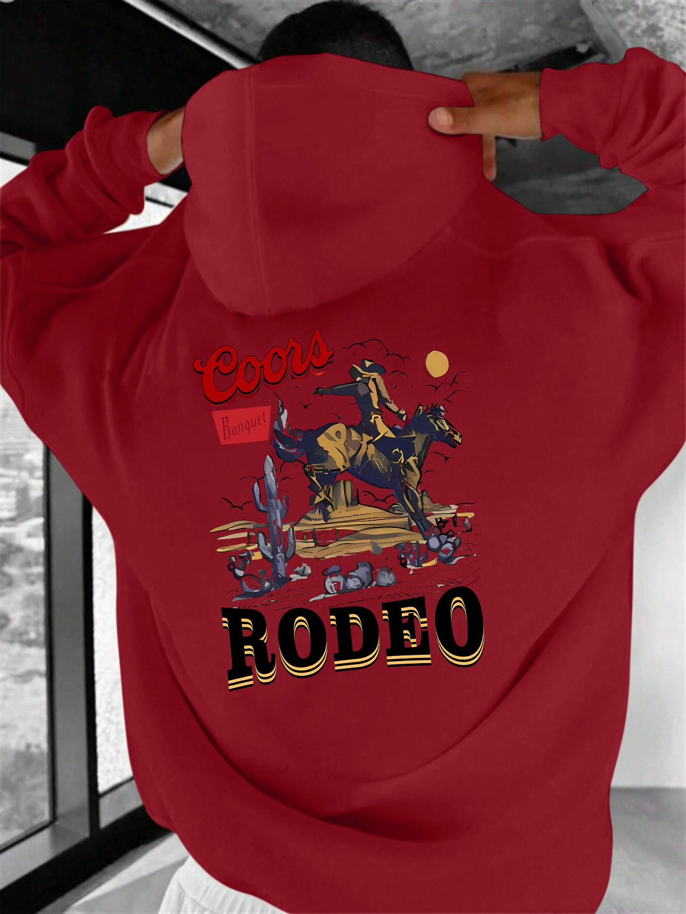Cozy RODEO Hoodie - Fashion Hoodies for Men, Long Sleeve, Trendy, Casual, Versatile, Autumn Winter Essential, Soft and Warm Sweatshirt for Outdoor Activities