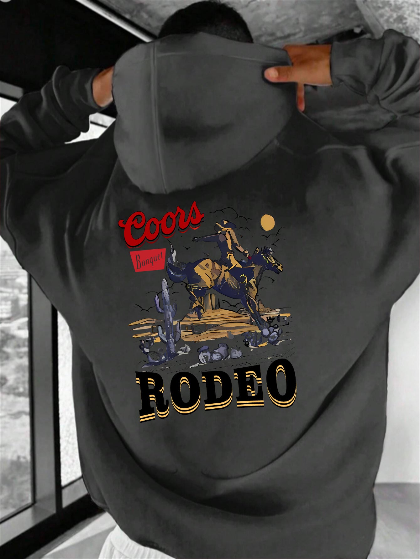 Cozy RODEO Hoodie - Fashion Hoodies for Men, Long Sleeve, Trendy, Casual, Versatile, Autumn Winter Essential, Soft and Warm Sweatshirt for Outdoor Activities