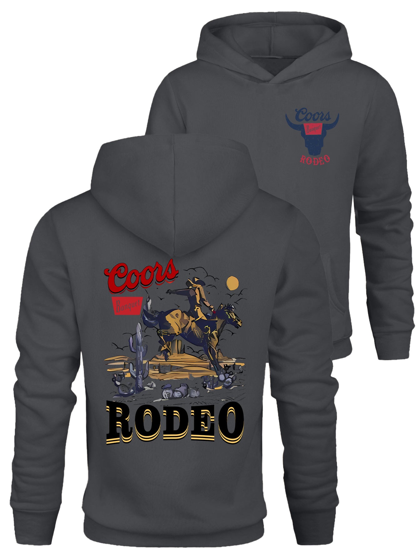 Cozy RODEO Hoodie - Fashion Hoodies for Men, Long Sleeve, Trendy, Casual, Versatile, Autumn Winter Essential, Soft and Warm Sweatshirt for Outdoor Activities
