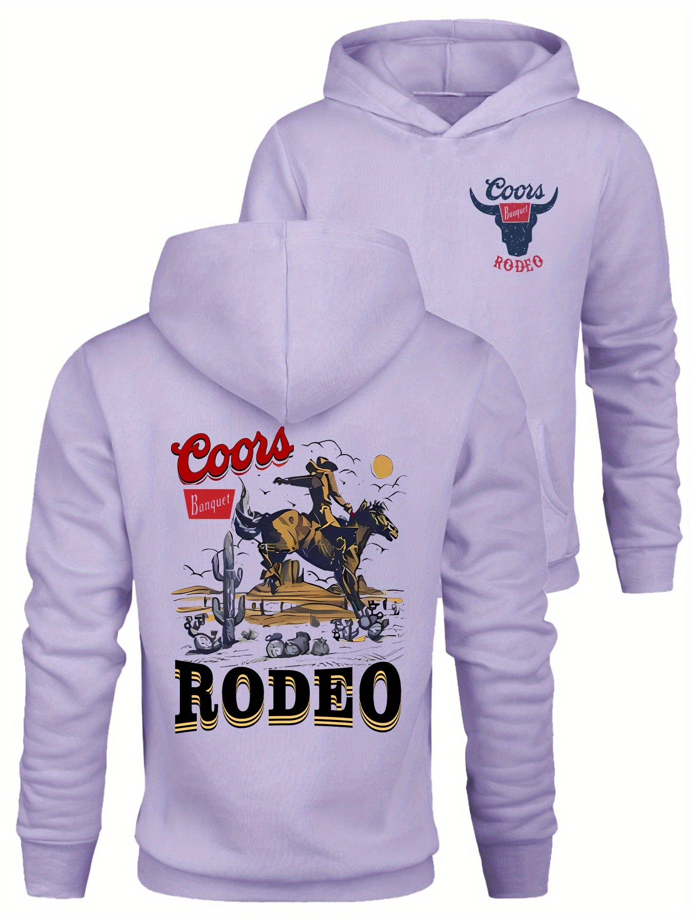 Cozy RODEO Hoodie - Fashion Hoodies for Men, Long Sleeve, Trendy, Casual, Versatile, Autumn Winter Essential, Soft and Warm Sweatshirt for Outdoor Activities