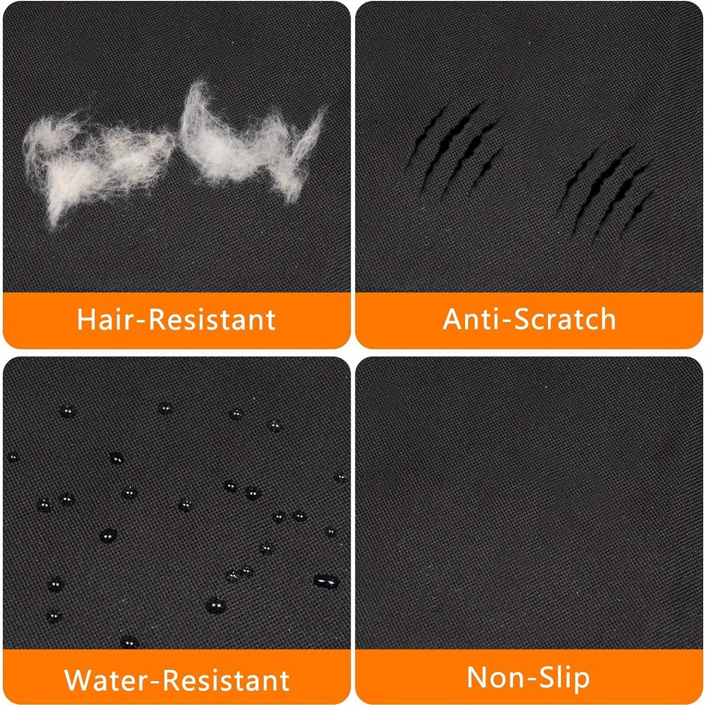 Cargo Liner for Dog - Nonslip Waterproof Pet Dog Back Seat Cover - Durable Washable Boot Liner Mat Travel, Universal for Medium Small Car Truck SUV (Black)