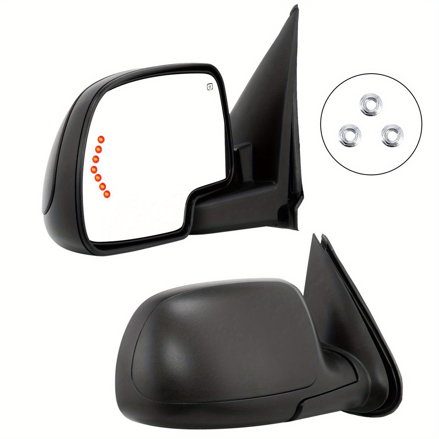 power heated towing mirrors with turn signal for 2003 - 07 chevy Silverado GMC Sierra suburban for tahoe replacement door side view mirror set foldable mirror