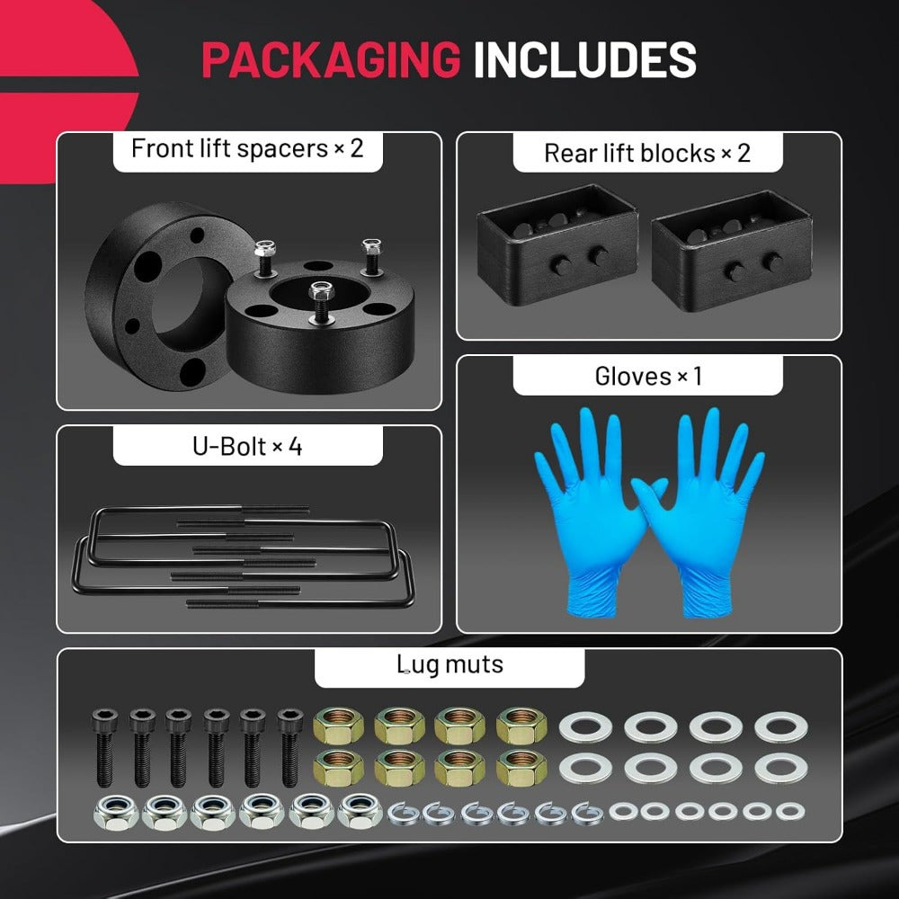 OE 3" Front and 3" Rear Leveling Lift Kits, Compatible with 2004-2022 F150 2WD 4WD, Suspension Leveling Lift Kit for F-150