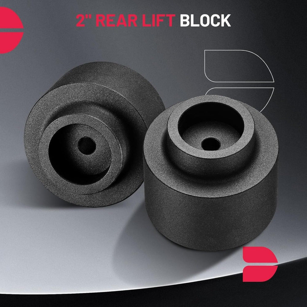 OE 3" Front and 2" Rear Leveling Lift Kits, Compatible with 2009-2023 Ram 1500 2WD/ 4WD, 6061-T6 Aluminum Billet Strut Spacers Leveling Kit for Dodge Ram 1500