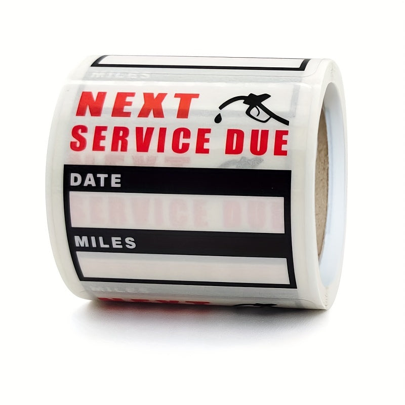 120 sheets per roll, car oil change stickers, maintenance expiration reminder, waterproof window stickers, self-adhesive labels