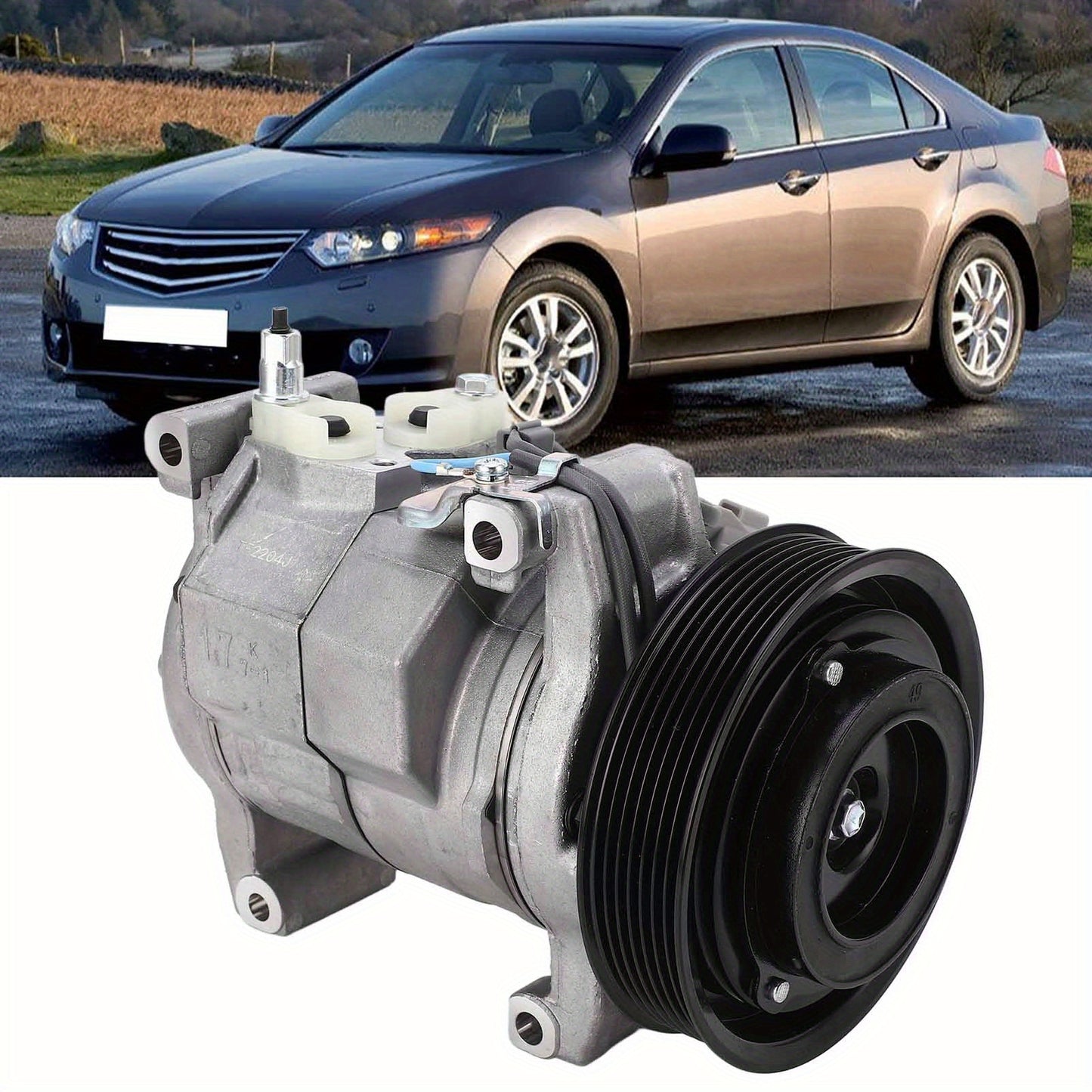 FECAMOS RYC Reman AC Compressor Replacement Part Fit for Accord 2003‑ 2007 CO28003C