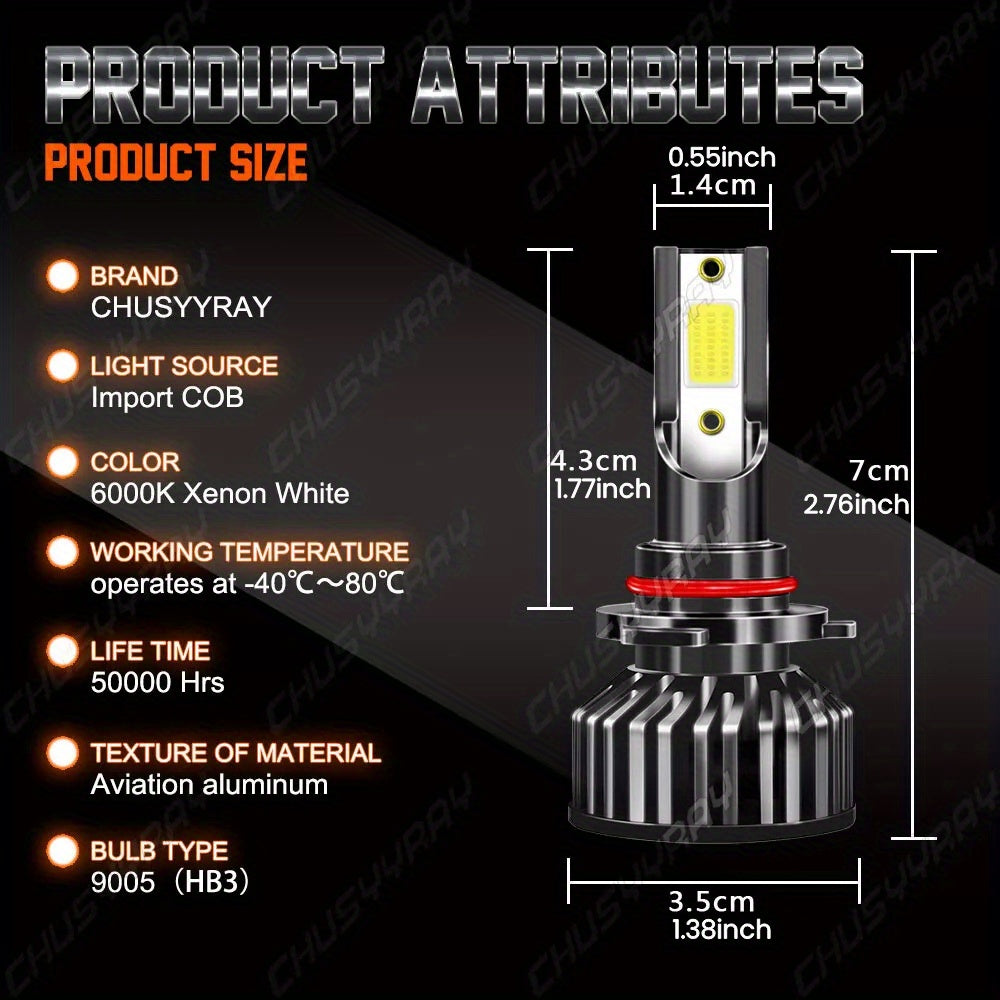 Fit For GMC Sierra 1500 2500 3500 2007-2013 LED Headlight+Fog Light Bulbs Kit 100W 6000K Cool White 30000LM, Pack Of 6