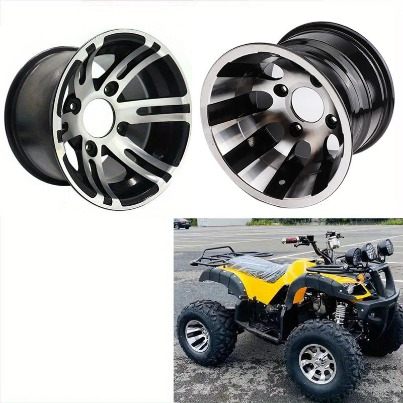 10-Inch Aluminum Wheel Rim, 23x7-10 for Front, 22x10-10 for Rear, All-Terrain Vehicle, Off-Road, for Karts, ATVs, UTVs