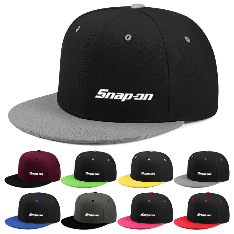 Adjustable Flat Bill Baseball Cap - Sun Protection Hip Hop Hat with Fashion Letter Design for Outdoor Activities