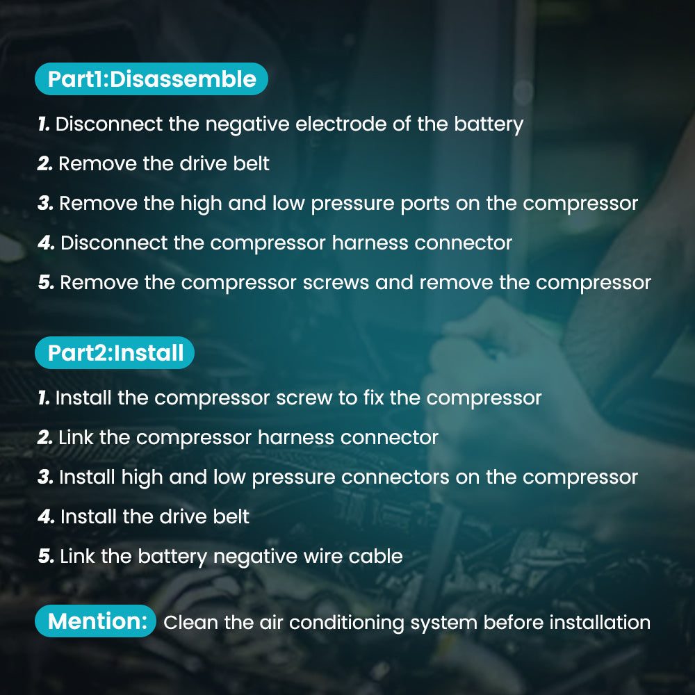 Air Conditioning Compressor for Honda Accord 2008-2012, for Crosstour 2012-2015 L4 2. 1.06gal