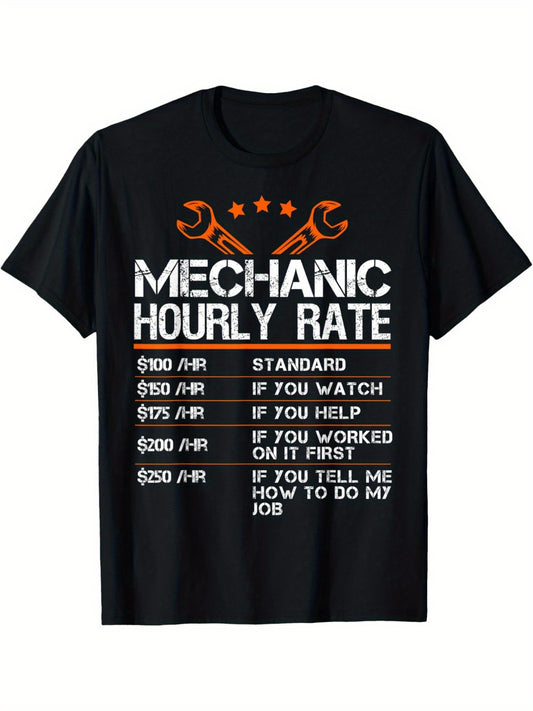 Funny Mechanic Hourly Rate Auto Repair Mechanic Labor Rates T-Shirt