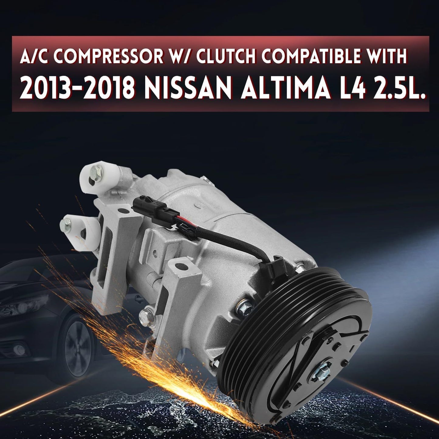 Air Conditioning Compressor for Nissan Altima 2. 1.32gal 2013-2018