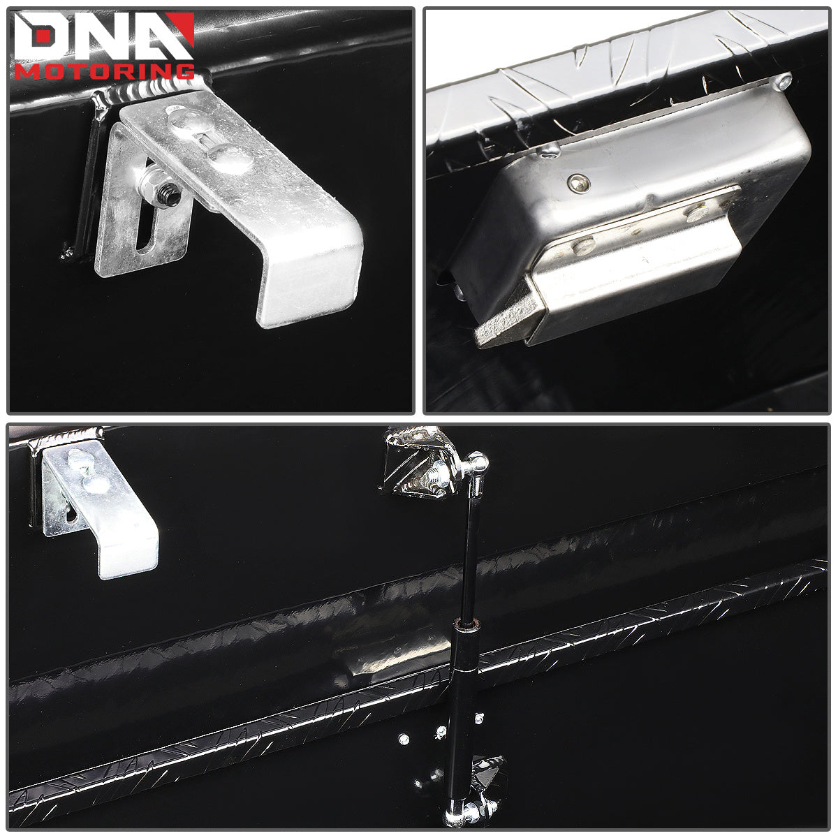 DNA Motoring Aluminum Pickup Truck Bed Trailer Key Lock Storage Tool Box