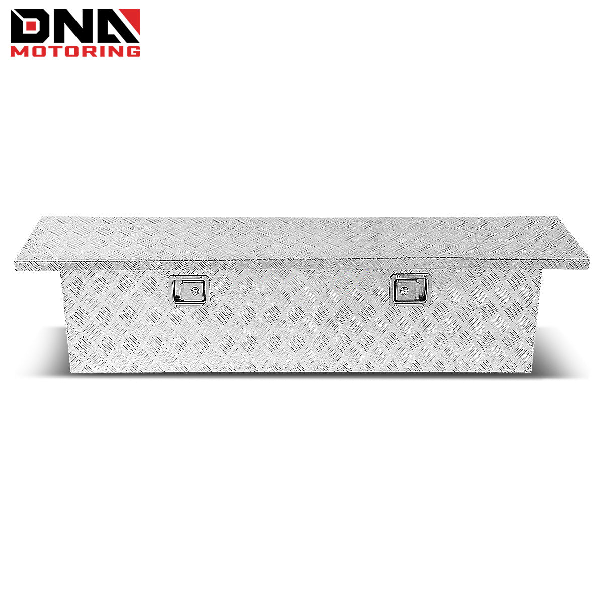 DNA Motoring Aluminum Pickup Truck Bed Trailer Key Lock Storage Tool Box