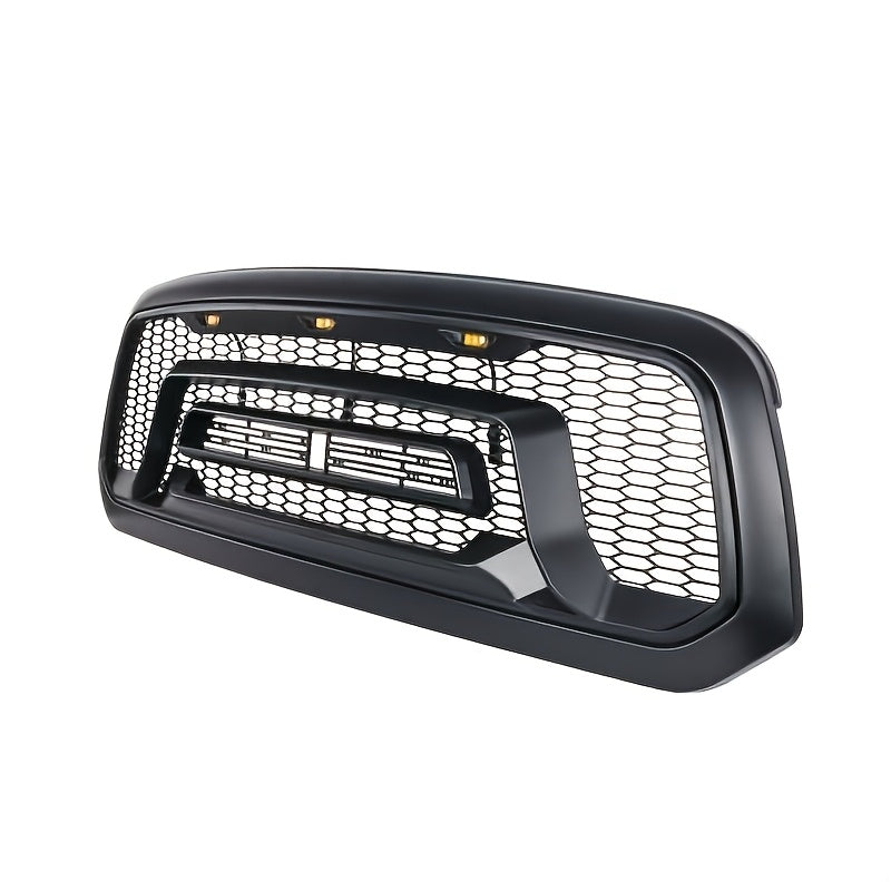 Rebel Grille For 2013-2018 Dodge Ram 2500 3500 Power Wagon Grill Replacement W/LED Lights&Letters Black