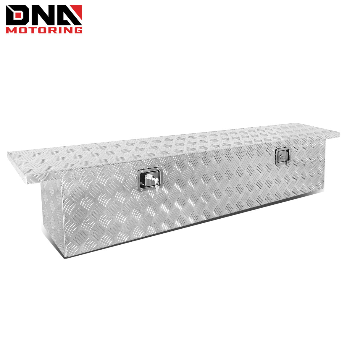 DNA Motoring Aluminum Pickup Truck Bed Trailer Key Lock Storage Tool Box