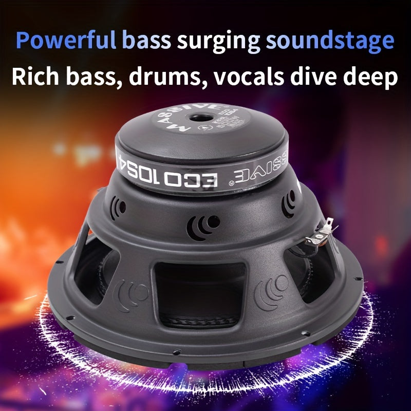 High-Power 500W Car Subwoofer - 10" Enhanced Bass Speaker for Audio Upgrade, Touch Control, Stereo Sound, Ideal for DVD/Surround Systems