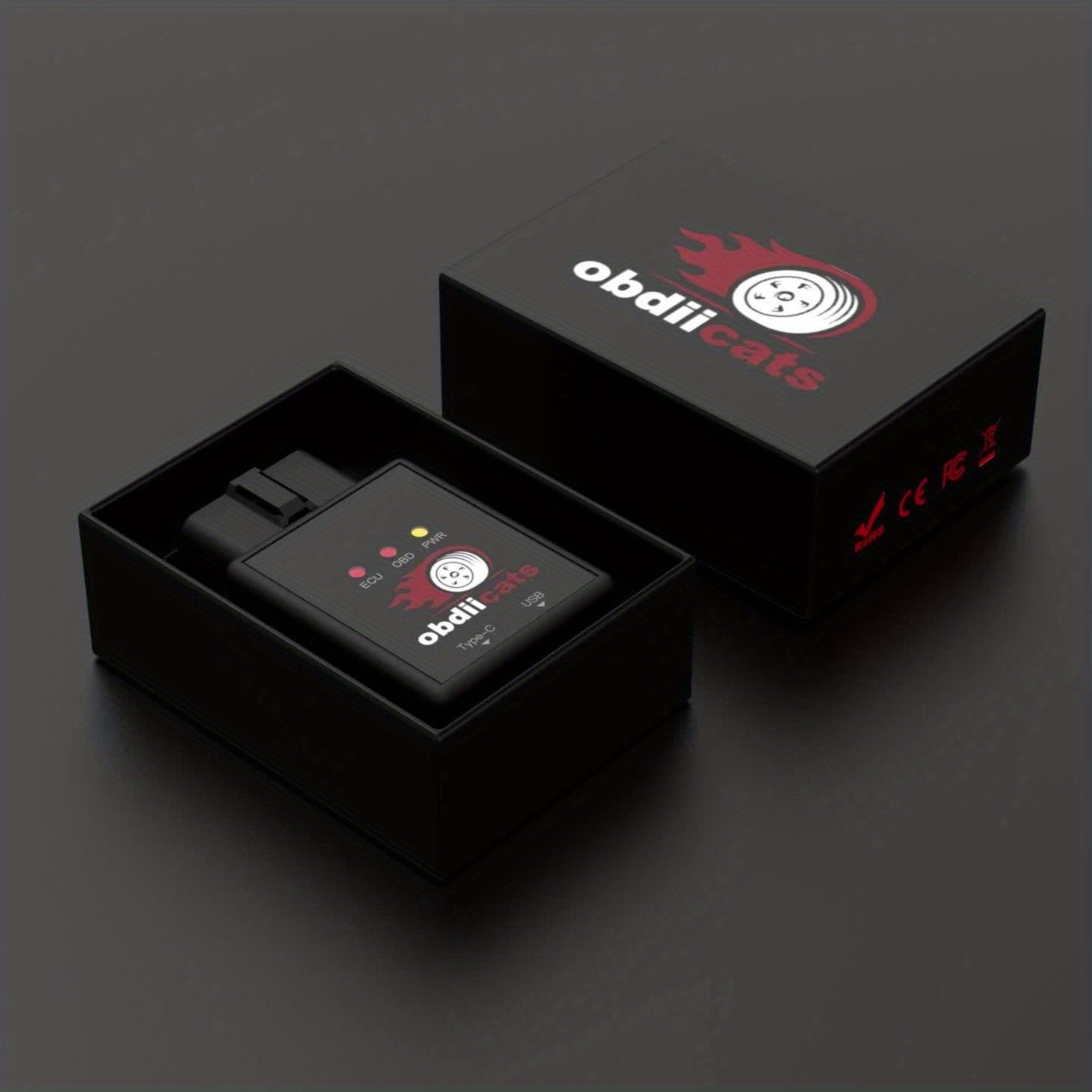 OBDIICAT 2-in-1 HK-V3FC Chip Tuner & USB Quick Charger - Increase Power, Torque & Fuel Efficiency with OBD2 Compatibility