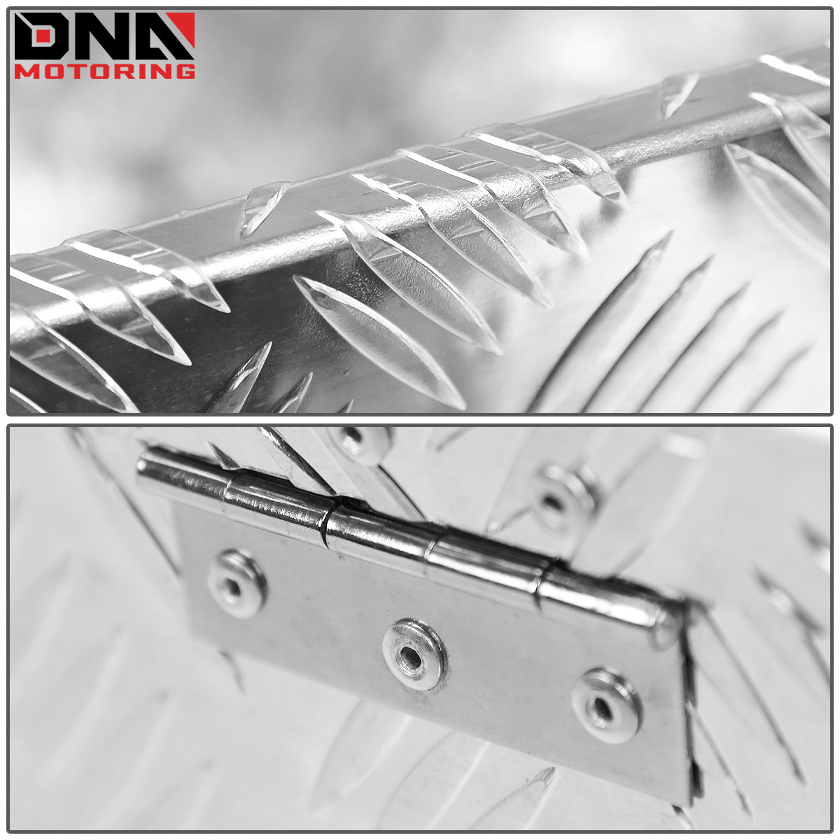 DNA Motoring Aluminum Pickup Truck Bed Trailer Key Lock Storage Tool Box
