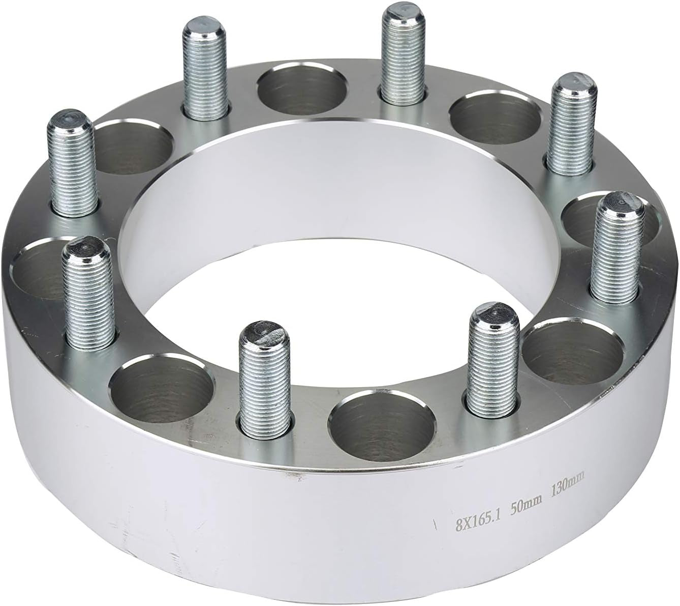 Wheel Spacer Set of 4-8X6.5 Bolt Pattern - 8X165.1Mm Lug Centric 130Mm Bore - 9/16-18 Studs 2 Inches Thick - Compatible with Dodge and Ford Trucks - 1994-2011 Ram 2500, Ram 3500, 88-98 F-250, F-350