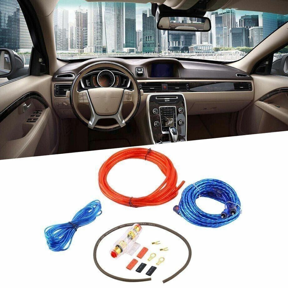 Car Audio Cable Kit 1500W Amp Amplifier Install RCA Subwoofer Sub Wiring 8 Gauge