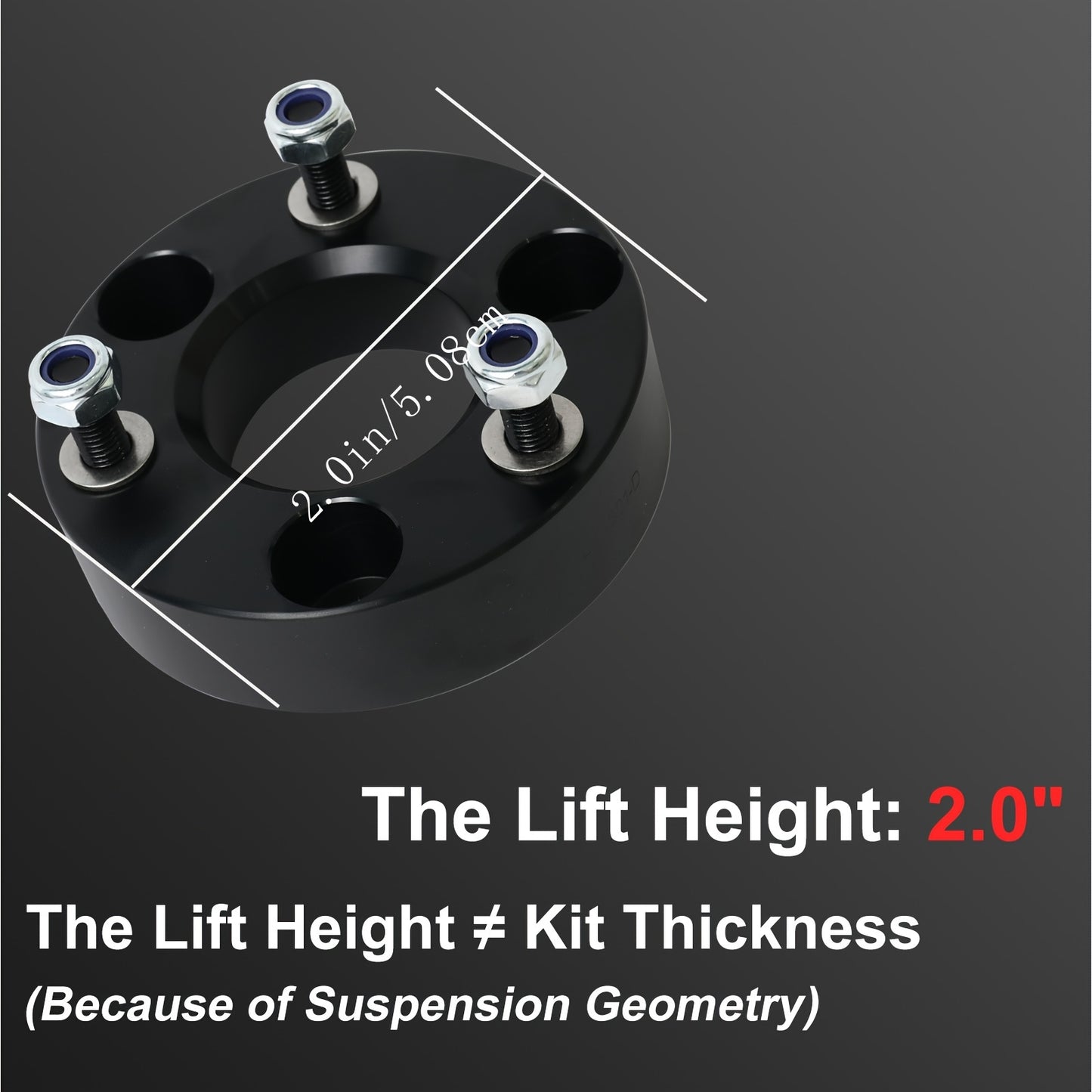 Car Leveling Kit 2inch And 2. 5inch Front Leveling Lift Kit for Dodge Ram 1500 2006 -2023 4WD 6061-T6 AluminumBillet Forged