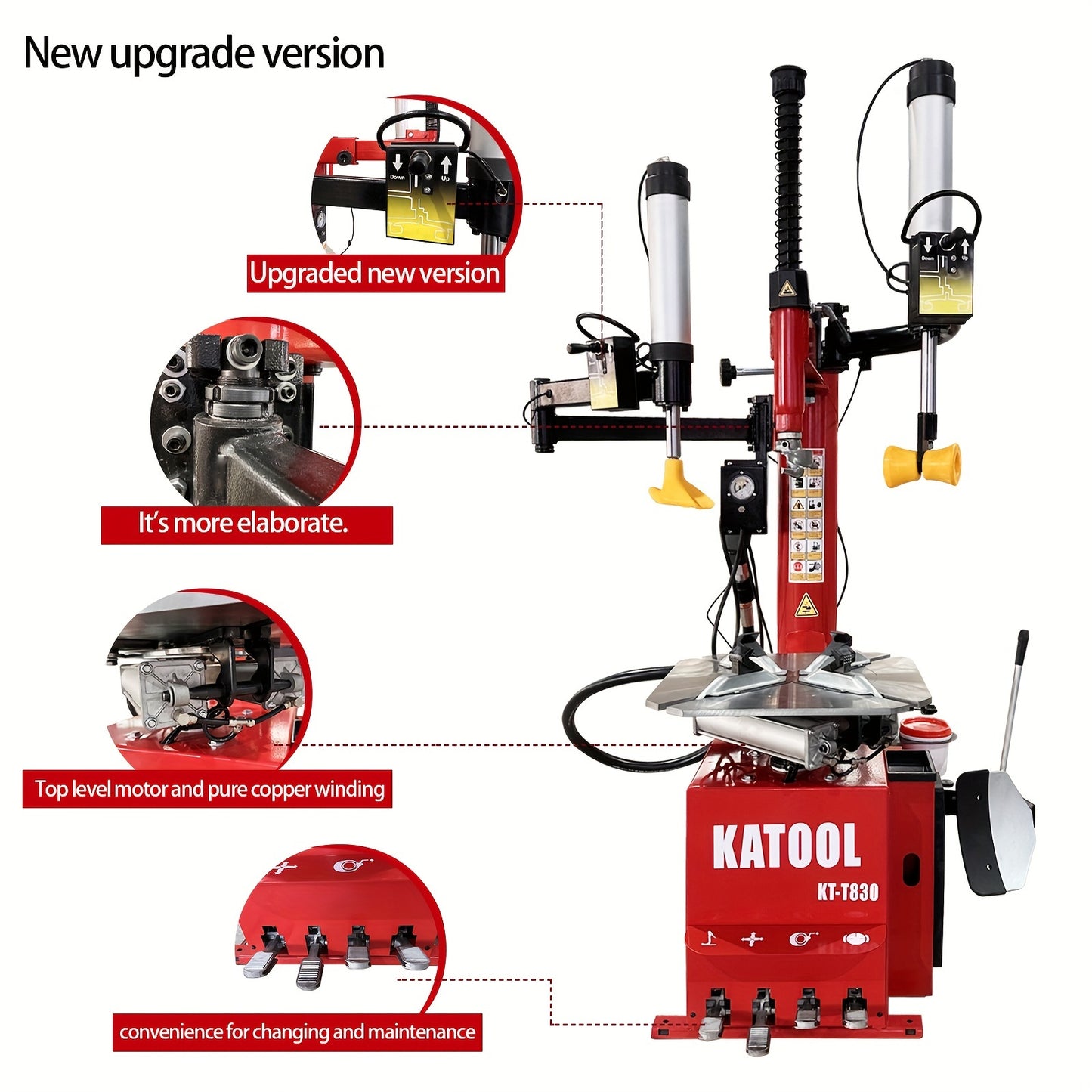 Tire Changer Bead Blaster Wheel Balancer Machine Combo KT-T830+KT-B700 Tire Changer Machine Tire Machine Wheel Changers Tire Repair Machine Tire Tools