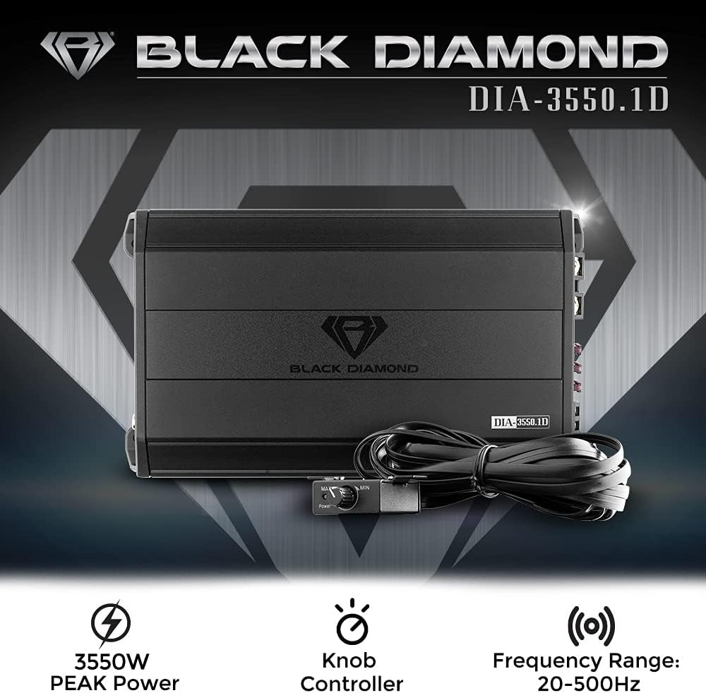 DIA-3550.1D Car Audio Amplifier – 1 Channel, Monoblock, Class D, 3550 Watts