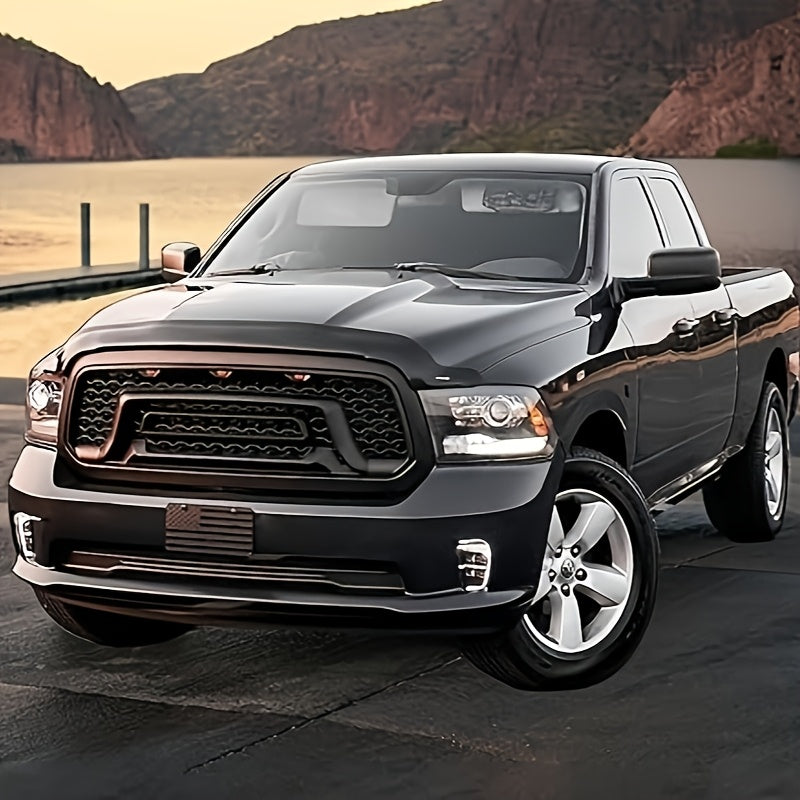 Rebel Grille For 2013-2018 Dodge Ram 2500 3500 Power Wagon Grill Replacement W/LED Lights&Letters Black