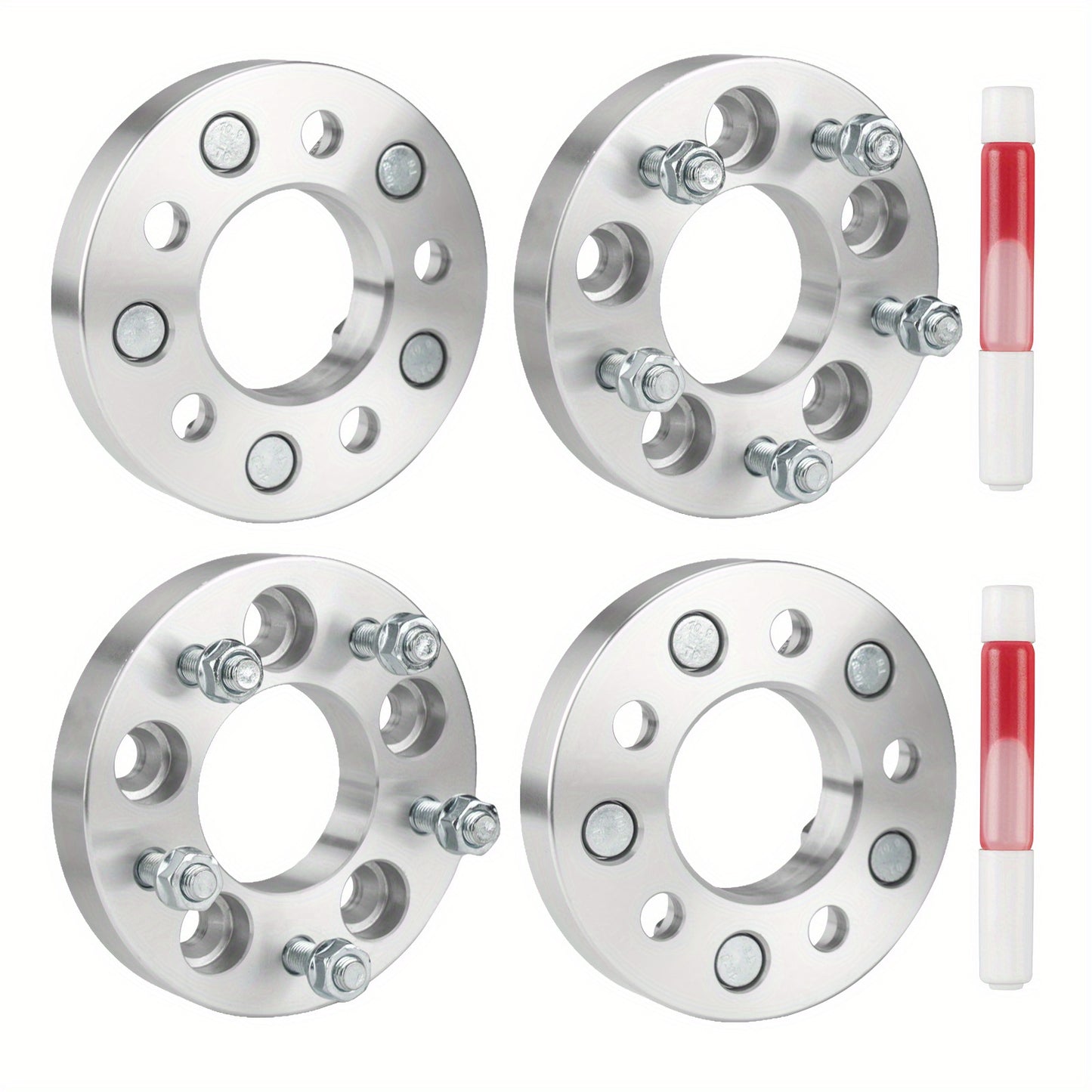 KAX 5x4.5 To 5x4.75 Wheel Adapters, 1 Inch 5 Lug Centric Wheel Adapters (Changes Bolt Pattern) Fit For Town & Country, Grand Caravan, Caravan, 300M, Voyager, With M12x1.5 Studs 74mm Hub Bore, 4pcs