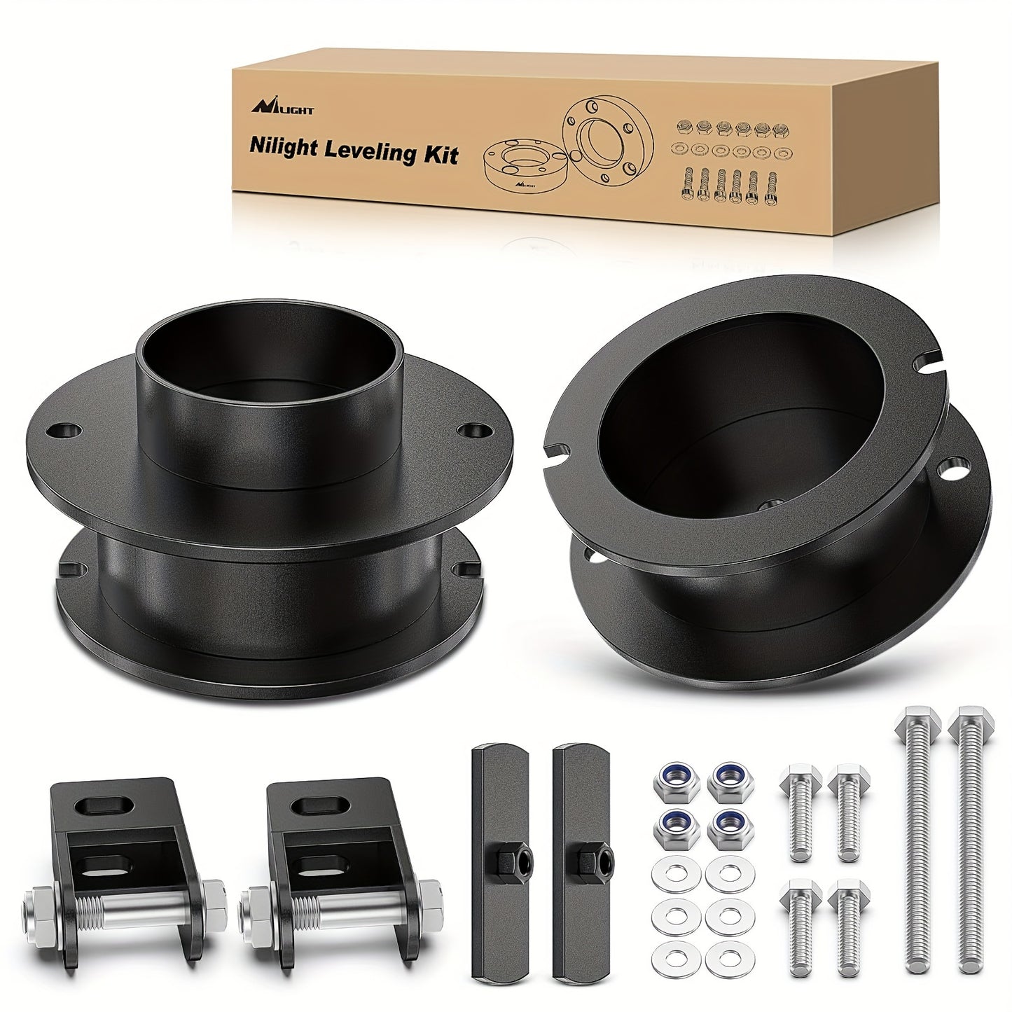 2.5 Inch Front Leveling Lift Kit For 2014 2015 2016 2017 2018 2019 2020 2021 2022 2023 Ram 2500 4WD 2013-2022 Ram 3500 4WD Spring Spacers And Shock Extenders Lift Kits Nilight