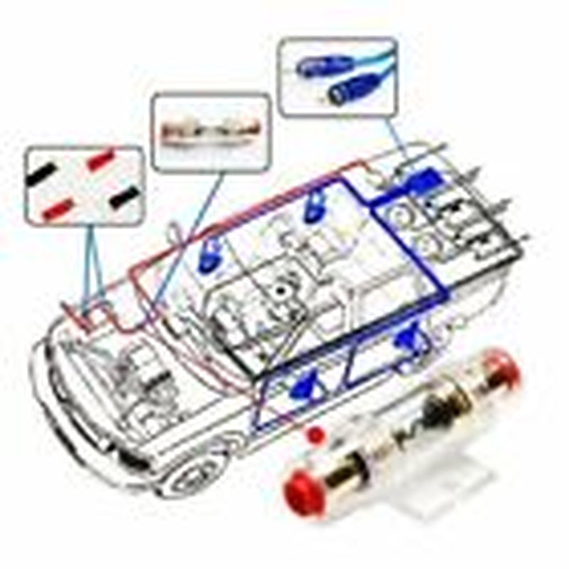 Car Audio Cable Kit 1500W Amp Amplifier Install RCA Subwoofer Sub Wiring 8 Gauge
