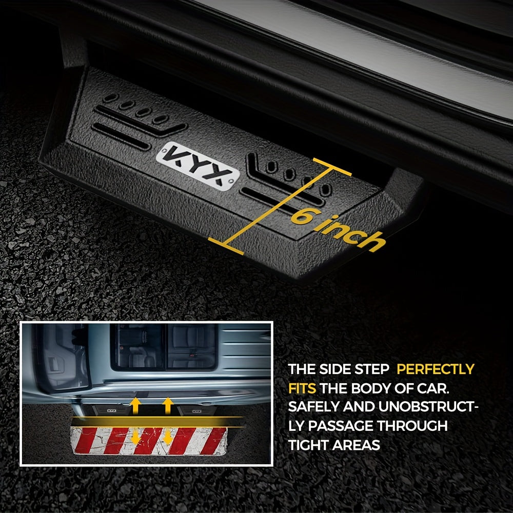 KYX Running Boards for Ford 1999-2016 F-250 F-350 Super Duty Crew Cab, 6 inches Car Door Side Steps Nerf Bars Truck Boards Step Rails