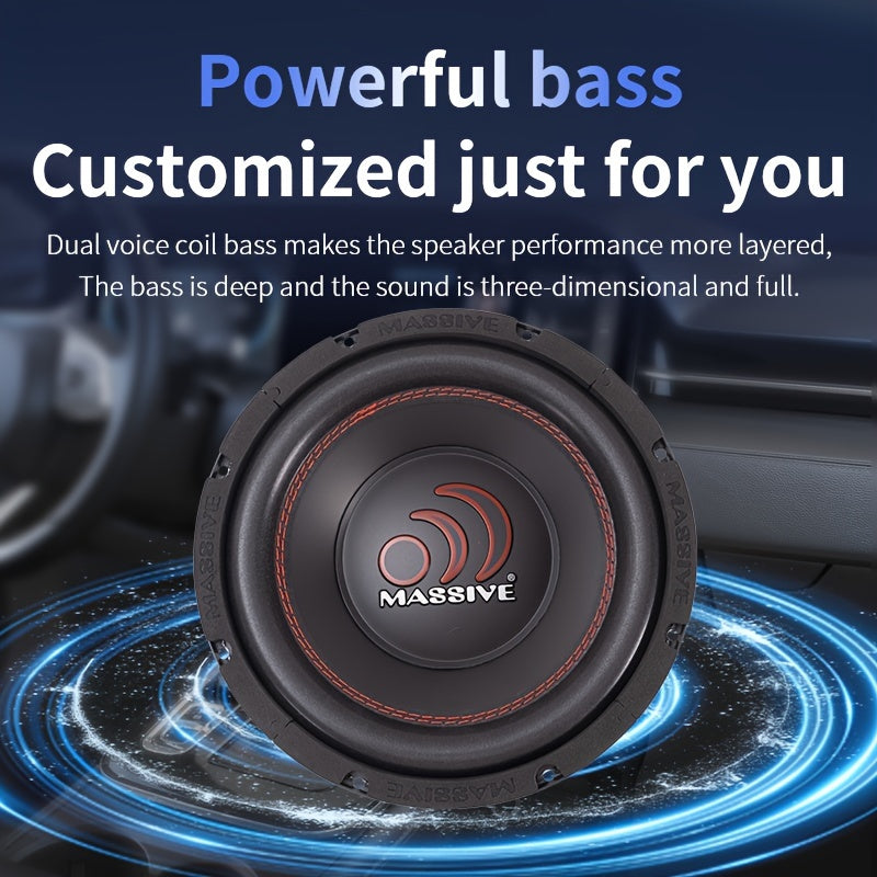 High-Power 500W Car Subwoofer - 10" Enhanced Bass Speaker for Audio Upgrade, Touch Control, Stereo Sound, Ideal for DVD/Surround Systems