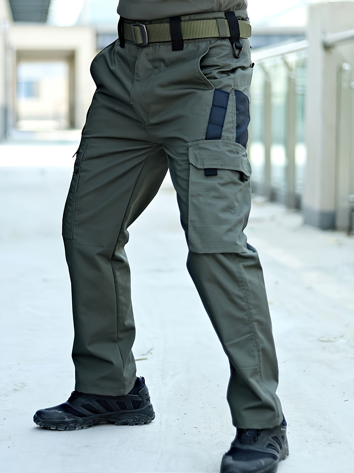 Men's Multi-Pocket Cargo Pants - Waterproof, Durable & Tear-Resistant for Outdoor Activities like Hiking, Camping, Hunting | All-Season Polyester Workwear