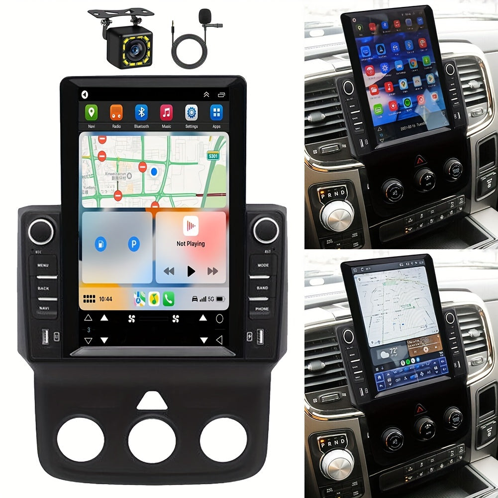 For Ram 1500 2500 3500 2013 2014 2015 2016 2017 2018 2019 9.7" Android 13.0 Car Stereo Radio GPS Navigation System - High-Speed Touchscreen Car Player With Rear View AHD Camera Input