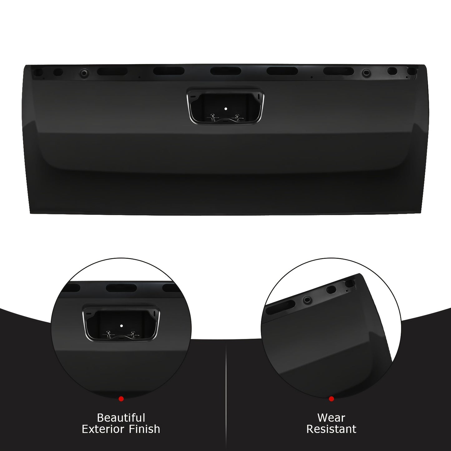 For Chevrolet For Silverado 1500 Tailgate With 2008-2013, For GMC For Sierra 1500 Tailgate With 2009-2013, W/Locking Tailgate And Tailgate Assist, Truck Tailgate Replacement 20885079 GM1900125