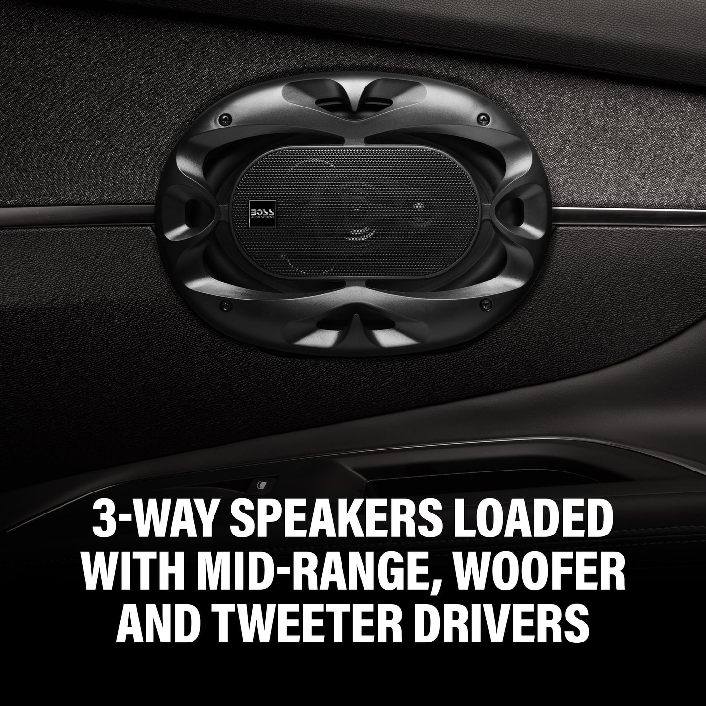 CH6930B Chaos Series 6 X 9 Inch Car Stereo Door Speakers - 400 Watts Max, 3 Way, Full Range Audio, Tweeters, Coaxial, Sold in Pairs