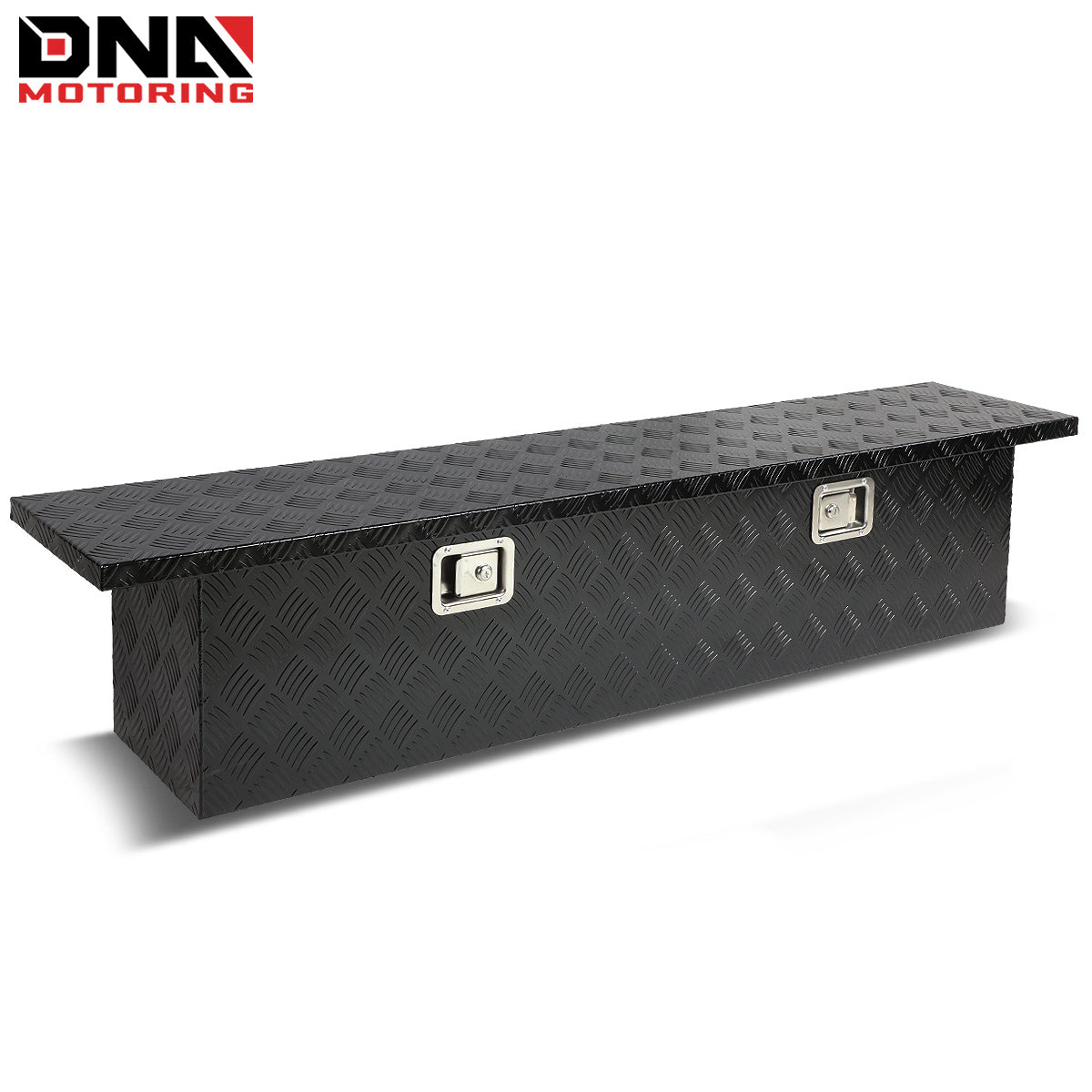 DNA Motoring Aluminum Pickup Truck Bed Trailer Key Lock Storage Tool Box