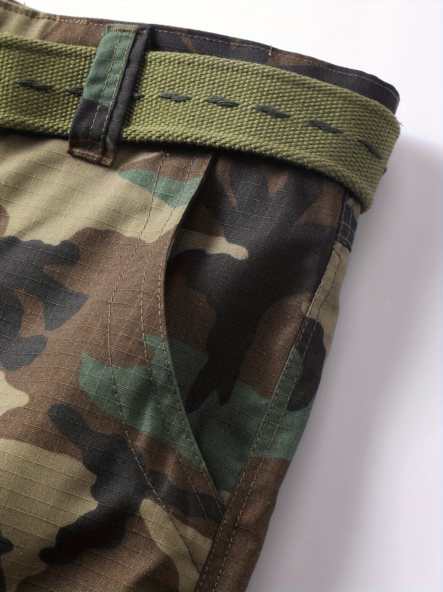 Mens Cargo Work Pants - Stylish Camo Cargo Pants with Rugged Ripstop Fabric - Lightweight, Durable & Comfortable for Outdoor Adventures, Everyday Wear & Work - Spacious Multi-Pocket Design, No Belt Needed